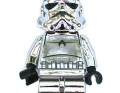 Lego minifigura - Stormtrooper ( Chrome Silver )