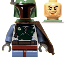 Lego Minifigura - Boba Fett - Pauldron, Helmet, Jet Pack