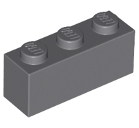 Lego Alkatrész – Dark Bluish Gray Brick 1×3