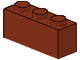 Lego alkatrész - Reddish Brown Brick 1x3