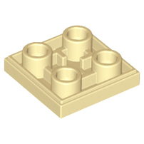 Lego alkatrész - Tan Tile, Modified 2x2 Inverted