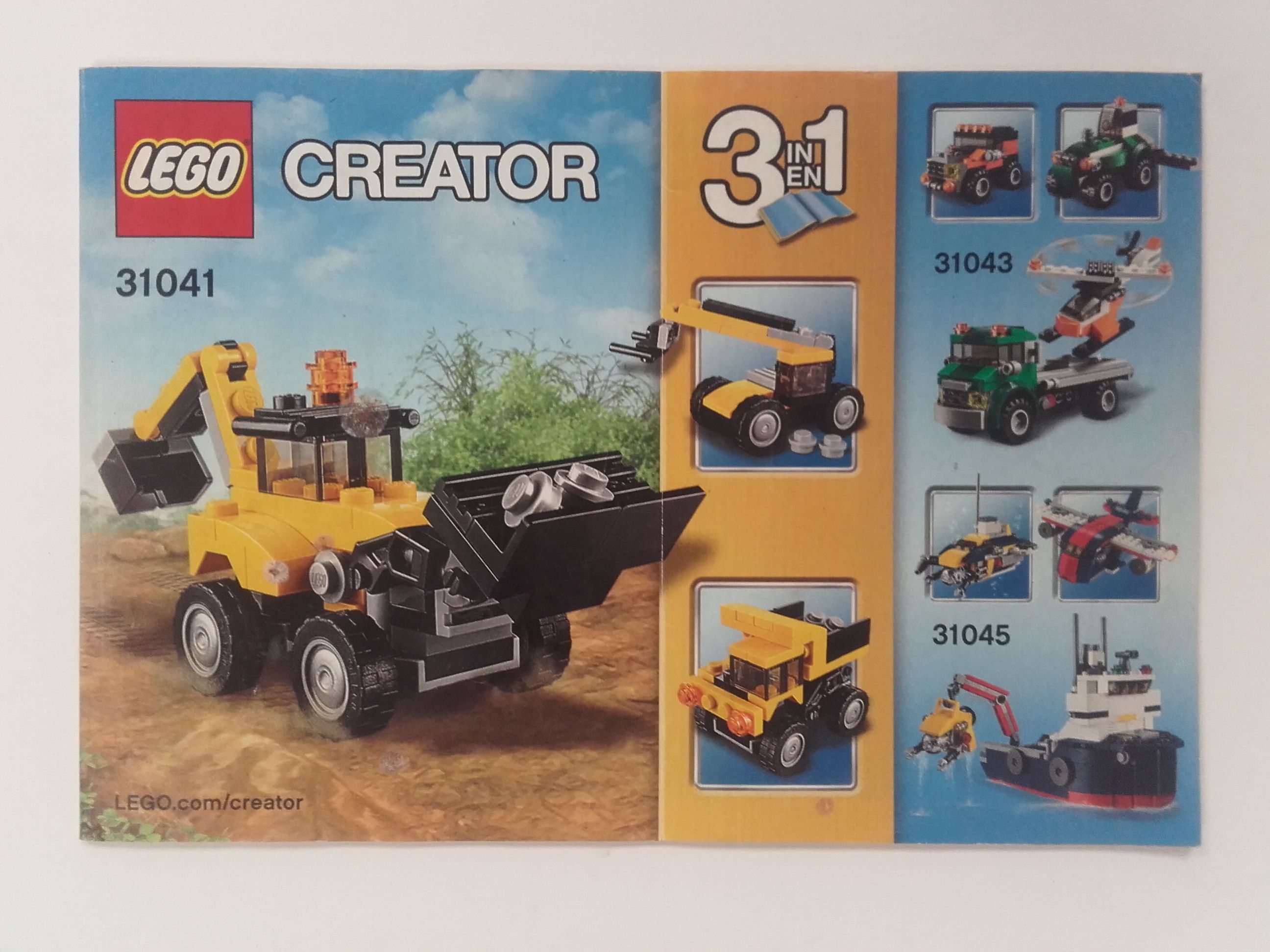 Lego Creator – Összeszerelési útmutató 31041