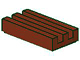 Lego alkatrésze - Reddish Brown Tile, Modified 1x2 Grille with Bottom Groove / Lip