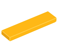 Lego alkatrész - Yellow Tile 1x4