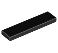Lego alkatrész - Black Tile 1x4
