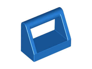 Lego alkatrész - Blue Tile, Modified 1x2 with Handle