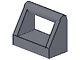 Lego alkatrész - Dark Bluish Gray Tile, Modified 1x2 with Handle