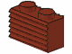 Lego alkatrész - Reddish Brown Brick, Modified 1x2 with Grille (Grill)