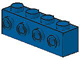 Lego alkatrész - Blue Brick, Modified 1x4 with 4 Studs on 1 Side