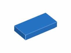 Lego alkatrész - Blue Tile 1x2 with Groove