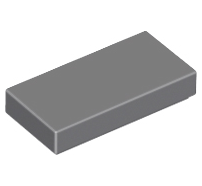 Lego alkatrész - Dark Bluish Gray Tile 1x2 with Groove