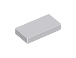 Lego alkatrész - Light Bluish Gray Tile 1x2 with Groove