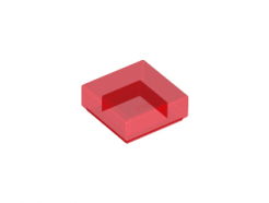 Lego alkatrész - Trans-Red Tile 1x1 with Groove