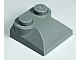Lego alkatrész - Dark Bluish Gray Brick, Modified 2x2x2/3 Two Studs, Curved Slope End