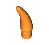 Lego alkatrész - Orange Barb / Claw / Horn - Small