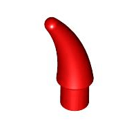 Lego alkatrész - Red Barb / Claw / Horn - Small