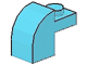 Lego alkatrész - Medium Azure Brick, Modified 1x2x1 1/3 with Curved Top