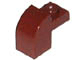 Lego alkatrész - Reddish Brown Brick, Modified 1x2x1 1/3 with Curved Top