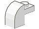 Lego alkatrész - White Brick, Modified 1x2x1 1/3 with Curved Top