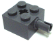 Lego alkatrész - Dark Bluish Gray Brick, Modified 2x2 with Pin and Axle Hole