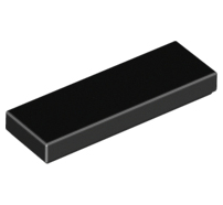 Lego alkatrész - Black Tile 1x3