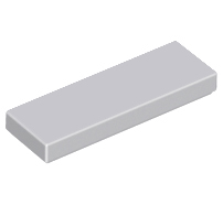 Lego alkatrész - Light Bluish Gray Tile 1x3
