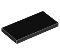 Lego alkatrész - Black Tile 2x4