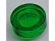 Lego alkatrész _ Trans-Green Tile, Round 1x1