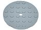 Lego alkatrész - Light Bluish Gray Plate, Round 6x6 with Hole