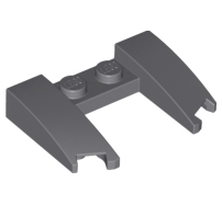 Lego alkatrész - Dark Bluish Gray Wedge 3x4x2/3 Cutout