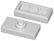 Lego alkatrész - White Plate, Modified 1x2 with 1 Stud with Groove and Bottom Stud Holder (Jumper)