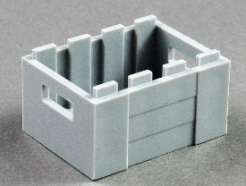Lego alkatrész - Light Bluish Gray Container, Crate with Handholds