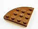 Lego alkatrész - Reddish Brown Plate, Round Corner 4x4