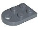 Lego alkatrész - Dark Bluish Gray Plate, Modified 3x2 with Hole