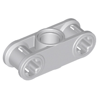 Lego alkatrész - Light Bluish Gray Technic, Axle and Pin Connector Perpendicular 3L with Center Pin Hole