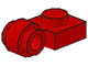 Lego alkatrész - Red Plate, Modified 1x1 with Clip Light - Thick Ring