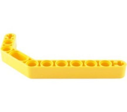 Lego alkatrész - Yellow Technic, Liftarm 1x11.5 Double Bent Thick