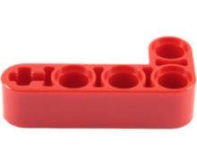 Lego alkatrész - Red Technic, Liftarm 2x4 L-Shape Thick
