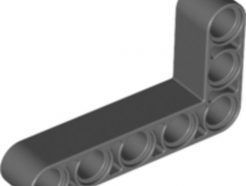 Lego alkatrész - Dark Bluish Gray Technic, Liftarm 3x5 L-Shape Thick