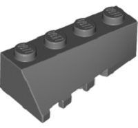 Lego alkatrész - Dark Bluish Gray Wedge 4x2 Sloped Right