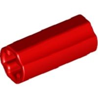 Lego alkatrész - Red Technic, Axle Connector 2L (Smooth with x Hole + Orientation)