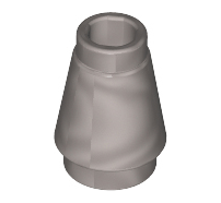 Lego alkatrész - Flat Silver Cone 1x1 with Top Groove
