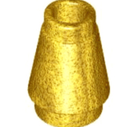 Lego alkatrész - Pearl Gold Cone 1x1 with Top Groove