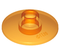 Lego alkatrész - Trans-Orange Dish 2x2 Inverted (Radar)