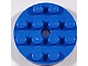 Lego alkatrész - Blue Plate, Round 4x4 with Hole