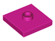 Lego alkatrész - Magenta Plate, Modified 2x2 with Groove and 1 Stud in Center (Jumper)