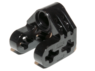 Lego alkatrész - Black Technic, Axle and Pin Connector Perpendicular Split