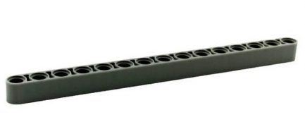 Lego alkatrész - Dark Bluish Gray Technic, Liftarm 1x15 Thick