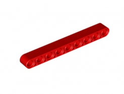 Lego alkatrész - Red Technic, Liftarm 1x9 Thick