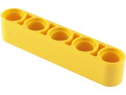 Lego alkatrész - Yellow Technic, Liftarm 1x5 Thick